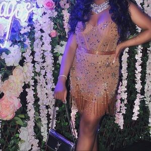 Marilyn Embellished Mini Dress in Gold
DUNDAS x REVOLVE